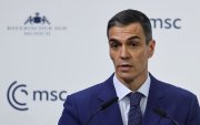 MUNICH (Germany), 14/02/2026.- El presidente del Gobierno español, Pedro Sánchez, interviene durante la 62.ª Conferencia de Seguridad de Múnich (MSC).