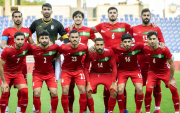 Los jugadores de Irán en un amistoso contra Uruguay.
