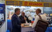 Empresas ecuatorianas participando en el Seafood Expo North America 2026