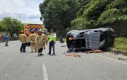 Un joven de 26 años perdió la vida en un siniestro de tránsito en la autopista Cuenca- Azogues.