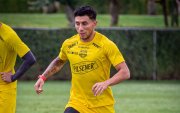 Joao Rojas entrenando en Quito en la pretemporada 2026.