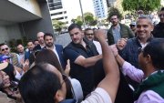 El alcalde de Guayaquil, Aquiles Álvarez, tras una audiencia en Quito.