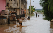 Inundaciones en Balao tras fuerte temporal invernal.