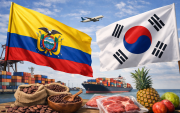 Exportaciones ecuatorianas como cacao, café, frutas y cárnicos apuntan a ingresar al mercado de Corea del Sur con beneficios arancelarios.
