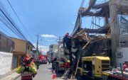Colapso de loza en una obra en Tumbaco, en Quito, dejó cuatro obreros heridos y generó la movilización de equipos de emergencia.