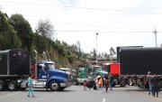 Un paro pasado que los transportistas de la provincia de Carchi realizaron en la frontera entre Ecuador y Colombia en el 2024.