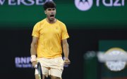 El español Carlos Alcaraz tras vencer a Rinderknech (# 28 ATP) por 6(6)-7, 6-3 y 6-2.