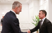El rey de España, Felipe VI, se reunió este miércoles con el presidente de la República del Ecuador, Daniel Noboa.