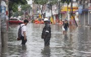 El efecto de fuerte lluvia en el norte de Guayaquil.