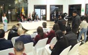 Una de las ruedas de prensa organizada por el Ministerio de Salud Pública del Ecuador.