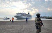 Un fuerte operativo de seguridad acompañó a los turistas.
