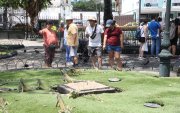 Ambiente en el Parque Seminario, o también conocido como 'de las iguanas'.