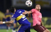 Mario Pineida jugador del Barcelona SC en el 2021 en el empate 0-0 con Boca Juniors.