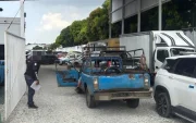 Esta camioneta fue retenida por la Agencia de Tránsito y Movilidad (ATM) porque no cumplía las condiciones para circular por las vías de Guayaquil.