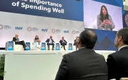 La ministra de Economía, Sariha Moya, explicó la clave de la política fiscal de Ecuador.