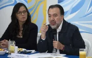 Pabel Muñoz mantuvo un conversatorio con medios de comunicación el 23 de abril de 2026.