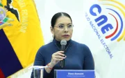 La presidenta del CNE, Diana Atamaint, puso el voto dirimente para cancelar a Unidad Popular.