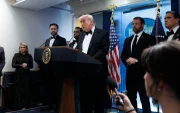 El presidente de Estados Unidos, Donald Trump, durante la Cena de Corresponsales de la Casa Blanca.