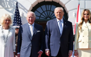 Camilla, el rey Carlos junto a Donald Trump y su esposa Melania.