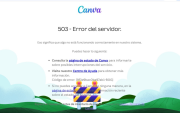 Canva presenta errores en su plataforma.
