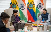 La canciller Gabriela Sommerfeld y el ministro de Comercio e Industria Piyush Goyal analizaron los ejes de la agenda económica-comercial.