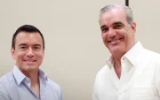 El presidente de Ecuador, junto al presidente de República Dominicana.