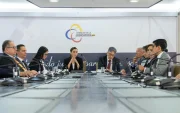 Mercedes Caicedo, presidenta de la Judicatura, y Marco Rodríguez, de la Corte Nacional.