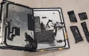 La sustancia ilícita estaba dentro de un monitor de computadora.