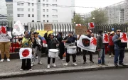 Manifestantes se concentraron en los exteriores de la Corte Nacional durante el juicio del caso Sinohydro.