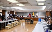 La audiencia de juicio del caso Sinohydro se desarrolla en la Corte Nacional de Justicia de Quito.