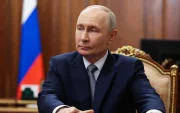 El presidente ruso Vladimir Putin en el Kremlin en Moscú, Rusia, el 12 de mayo de 2026.