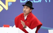 Leonidas Iza es el presidente de la Confederación de Pueblos de la Nacionalidad Kichwa del Ecuador (Ecuarunari).