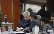 Lenín Moreno durante la segunda jornada del juicio del caso Sinohydro en la Corte Nacional de Justicia, donde continuó la presentación de testimonios sobre la adjudicación de Coca Codo Sinclair.