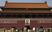 Medidas de seguridad en la Plaza de Tiananmen antes de la llegada del presidente de los Estados Unidos, Donald Trump, a la capital china.