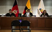 Audiencia del caso Sinohydro en la Corte Nacional de Justicia, donde la Fiscalía presentó nuevas pericias de audio y video dentro del proceso por presunto cohecho relacionado con Coca Codo Sinclair.