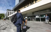 La Fiscalía trasladó los documentos de la investigación del caso Goleada a la audiencia en el Complejo Judicial Norte de Quito.