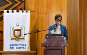 Marcela Aguiñaga cerró su gestión al frente de la Prefectura del Guayas con un emotivo discurso marcado por lágrimas, agradecimientos y mensajes a su sucesor.