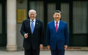 El presidente de los Estados Unidos, Donald J. Trump (d), junto al presidente chino, Xi Jinping (i), en Zhongnanhai, Pekín.