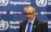 Representante de la Organización Mundial de la Salud durante una rueda de prensa en Ginebra.