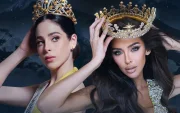 Fátima Bosch, Miss Universo 2025, y Nadia Mejía, Miss Universo Ecuador 2025.