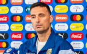 Lionel Scaloni, director técnico de la Selección Argentina, durante una conferencia de prensa.