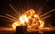 Imagen referencial. Explosión del cohete New Glenn.