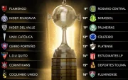 Los 16 equipos que pasaron a los octavos de final de la Libertadores.