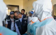 Pacientes recuperados de ébola son dados de alta en el Centro Médico Evangélico de Bunia, en la provincia de Ituri, RDC.
