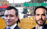 El presidente de Ecuador, Daniel Noboa, y el candidato presidencial colombiano Abelardo de la Espriella.