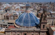 Vista general de la cúpula de la Iglesia de las Escuelas Pías, galardonada en los Premios Europa Nostra, tras una compleja intervención con más de 35.000 tejas.