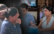 Durante la sesión del Concejo Cantonal, Emily Vera exigió justicia y respuestas para las familias de los ocho jóvenes.