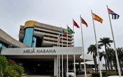 Un edificio de la cadena hotelera española Meliá este 3 de junio de 2026, en La Habana (Cuba).