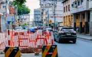 Los cierre de calles son constantes en el centro de Guayaquil.