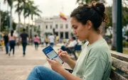 Ciudadano consulta información electoral en línea, mientras el CNE asegura la protección de datos y descarta intentos de hackeo en el proceso de votación.